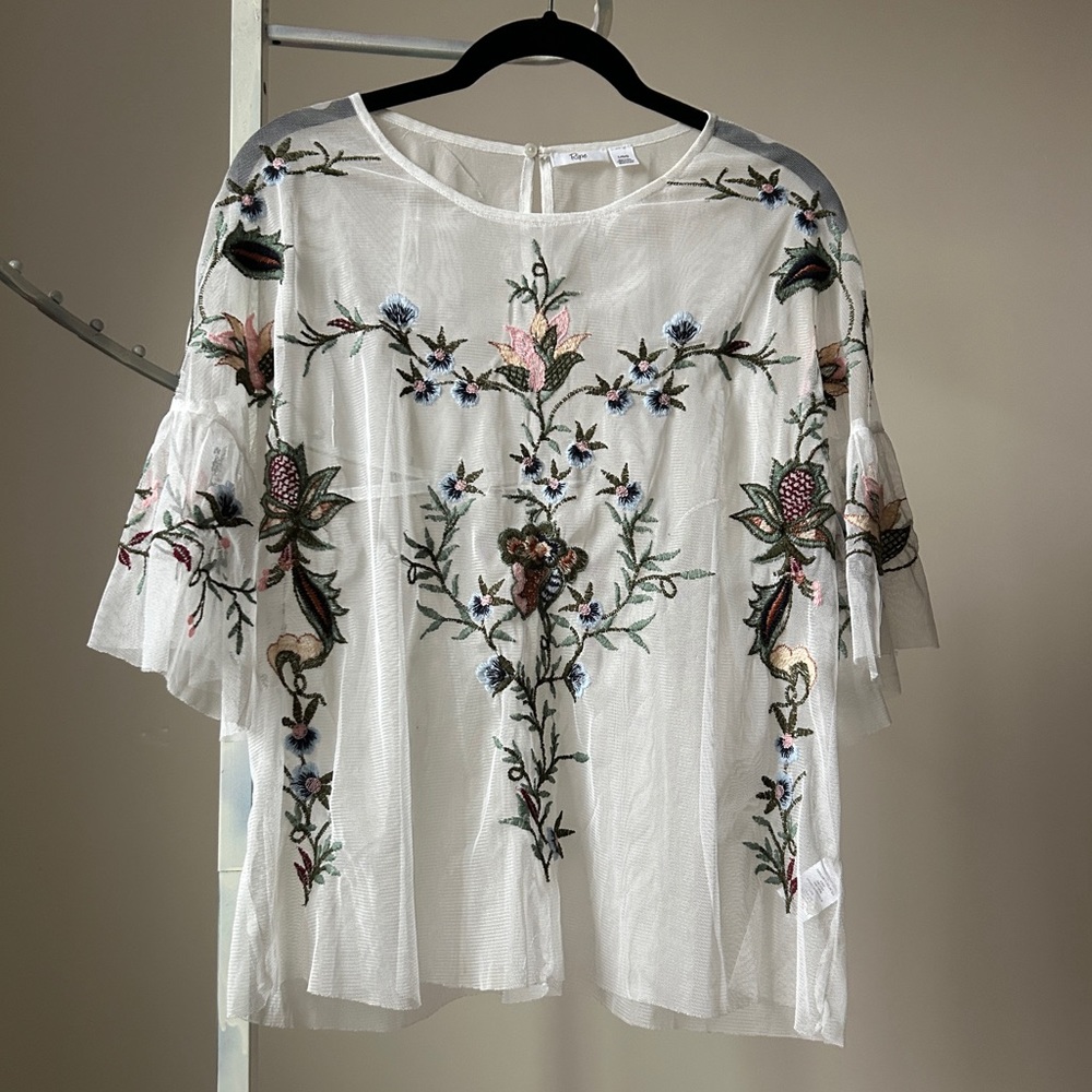 Sheer floral top